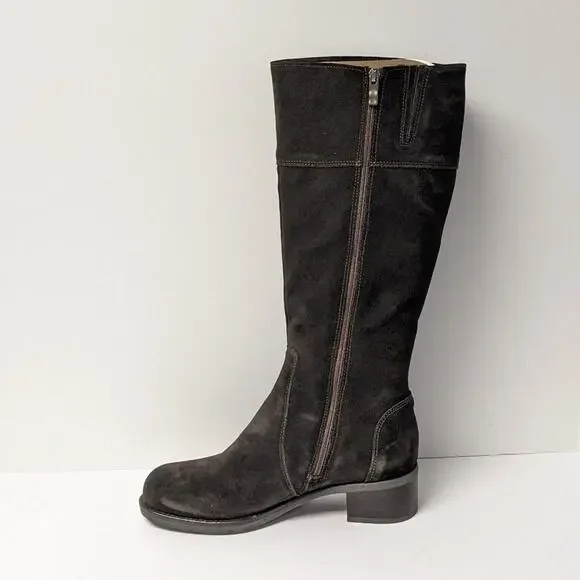 La Canadienne Passion Riding Boots, Espresso Suede, Women's 7 Extra Wide